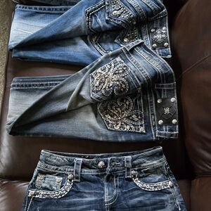 Miss Me Blue Embellished Boot Cut Jeans